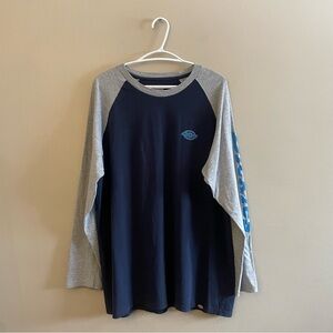 Dickies Blue & Gray Long Sleeve Cotton Raglan Shirt